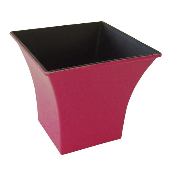 Cheungs 4.75 in. Square Tapered Recycled Plastic Planter, Hot Pink PP-109HP - main